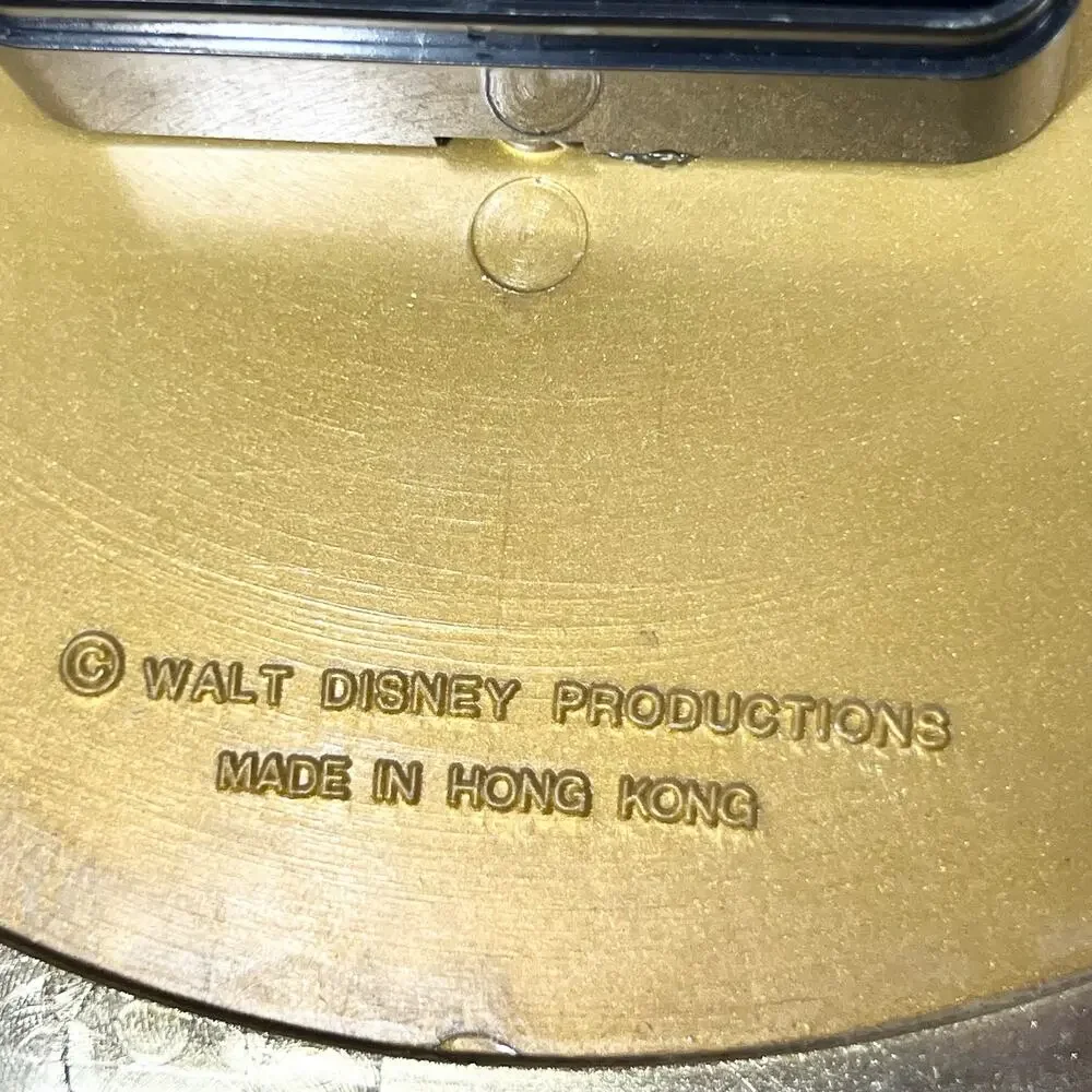 Walt Disney Japan Mickey Mouse Giant Wristwatch Wall Clock Gold Case Not Working